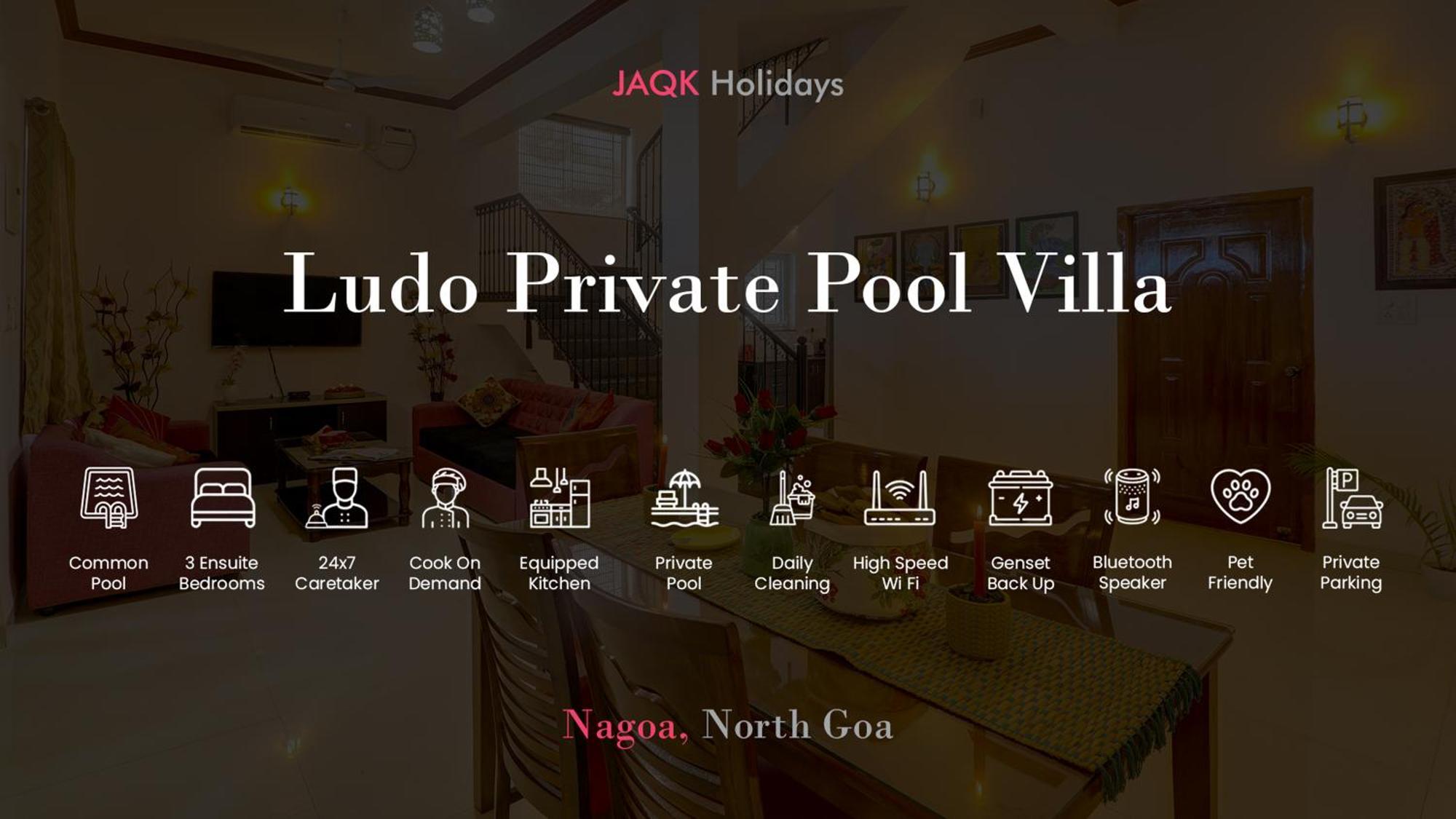 Ludo Private Pool Villa, Wifi-Caretaker-Parking, North Goa บากา ภายนอก รูปภาพ